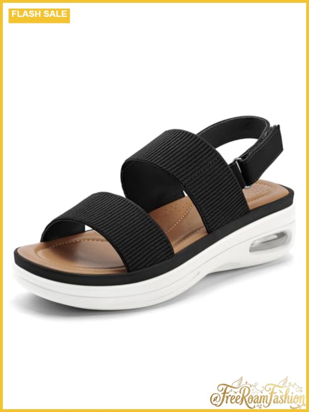 Platform Walking Sandals Knitted Comfort Hook Loop Summer Shoes